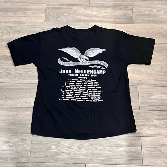 John Mellencamp Freedom’s Road 2008 Tour Canada Concert Shirt Band T - Picture 6 of 9